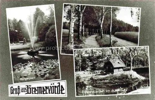 AK / Ansichtskarte Bremervoerde Buergerpark Entenhaeuschen Birkenweg