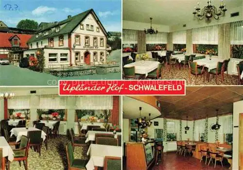 AK / Ansichtskarte Schwalefeld Hotel Restaurant Café Uplaender Hof Gastraeume