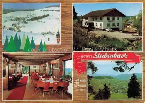 AK / Ansichtskarte Todtnauberg Gasthaus Stuebenbach Gastraum Panorama im Winter und Sommer