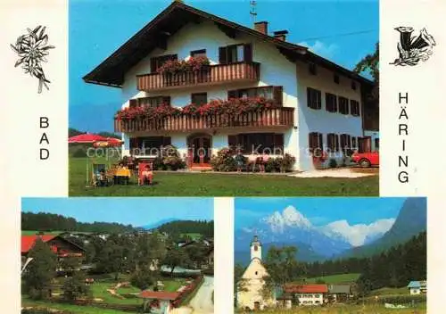 AK / Ansichtskarte Osterndorf Lieferthof Gaestezimmer Ansicht mit Kirche Alpenpanorama