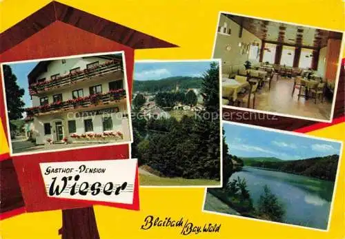 AK / Ansichtskarte Blaibach Cham Bayern Gasthof Pension Ferdl Wieser Gastrau Panorama See