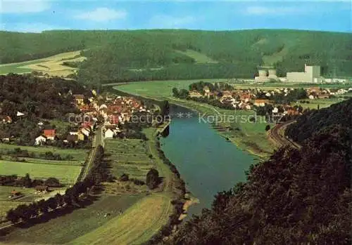 AK / Ansichtskarte Herstelle Weser und Wuergassen an der Weser Kraftwerk