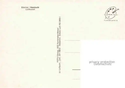 AK / Ansichtskarte Hemfurth-Edersee Edertal Hessen Panorama Luftkurort