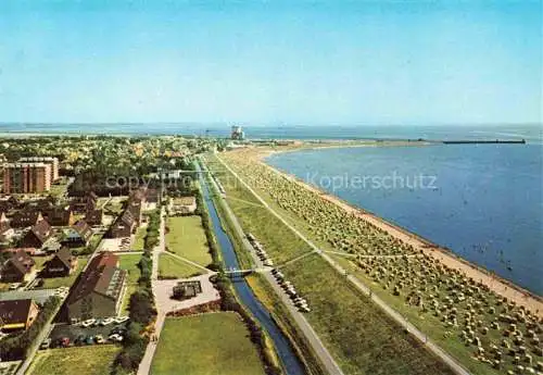 AK / Ansichtskarte BueSUM Nordseebad Kuestenpanorama Strand