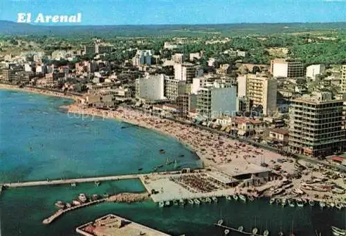 AK / Ansichtskarte El Arenal Mallorca ES Panorama Kuestenort Hafen Strand