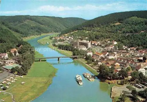 AK / Ansichtskarte Bad Karlshafen Panorama Wesertal Blick vom Hugenottenturm