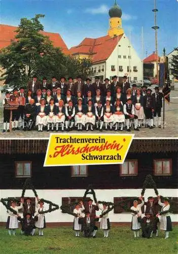 AK / Ansichtskarte Schwarzach Niederbayern Volkstanzgruppe Trachtenverein Hirschenstein