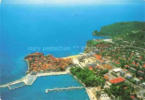 AK / Ansichtskarte BUDVA Montenegro Panorama Kuestenort Halbinsel Hafen