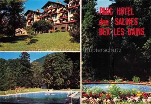 AK / Ansichtskarte Bex-les-Bains AIGLE VD Parc Hotel des Salines Swimming Pool Brunnen