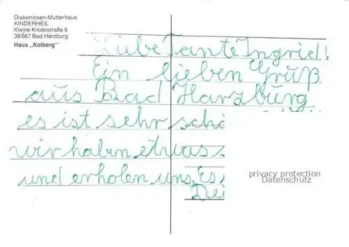 AK / Ansichtskarte BAD HARZBURG Diakonissen-Mutterhaus Kinderheil Haus Kolberg