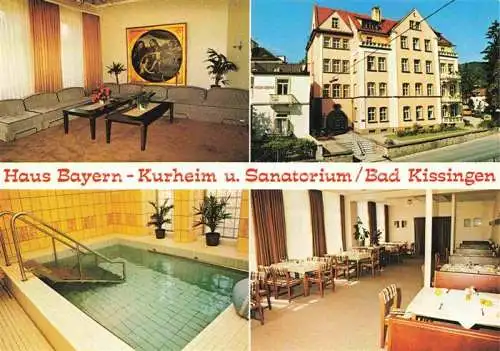 AK / Ansichtskarte BAD KIssINGEN Kurheim Sanatorium Haus Bayern Aufenthaltsraum Hallenbad Restaurant