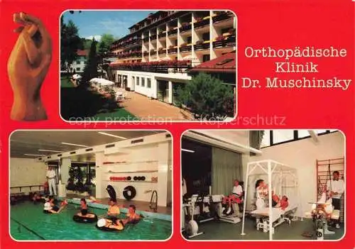 AK / Ansichtskarte Bad Lauterberg Orthopaedische Klinik Dr. Muschinsky Hallenbad Fitnessraum Therapie