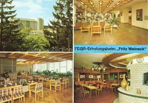 AK / Ansichtskarte Oberhof  Thueringen FDGB-Erholungsheim Fritz Weineck Foyer Restaurant