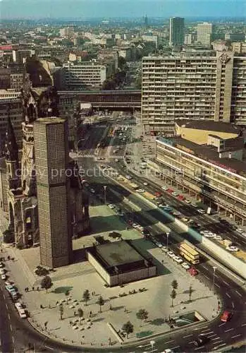 AK / Ansichtskarte BERLIN Blick vom Europa Center auf Gedaechtniskirche Hardenbergstrasse am Zoo