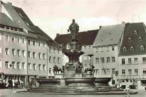 AK / Ansichtskarte FREIBERG  Sachsen 
Obermarkt Brunnen