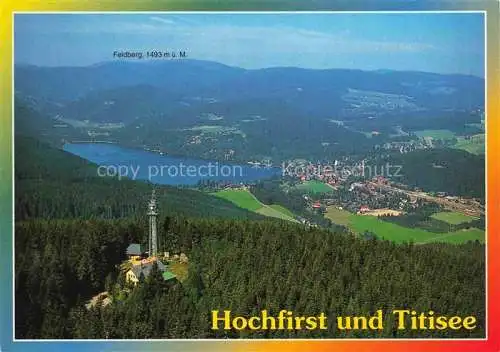 AK / Ansichtskarte TITISEE Panorama mit Hochfirst Titisee Blick zum Feldberg