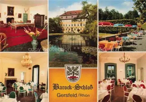 AK / Ansichtskarte Gersfeld Rhoen Restaurant Café Barock-Schloss