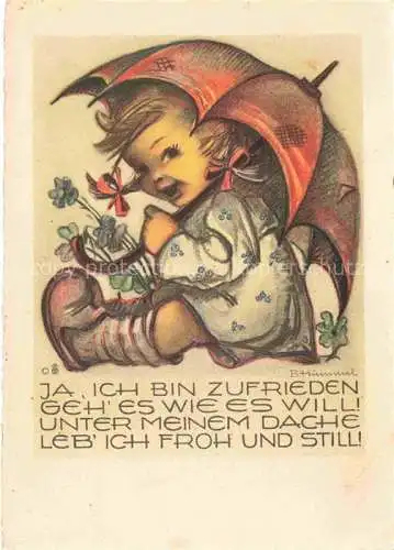 AK / Ansichtskarte Hummel Kuenstler-AK-Nr. 4520 Kind Regenschirm