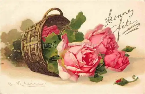 AK / Ansichtskarte Klein_Catharina_Kuenstlerlitho Rosen Rasa  