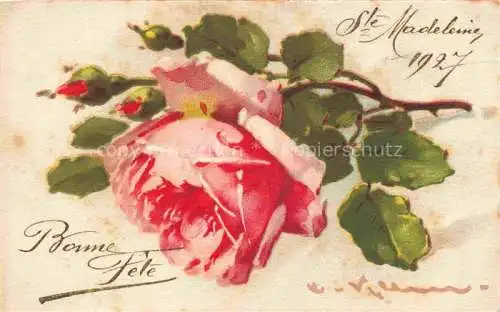 AK / Ansichtskarte Klein_Catharina_Kuenstlerlitho Rose Rosa 