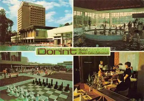 AK / Ansichtskarte Lahnstein Dorint Hotel Rhein Lahn Schwimmbad Hallenbad Gartenschach Gastraum
