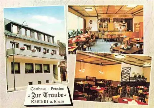 AK / Ansichtskarte Kestert Rhein Gasthaus Pension Zur Traube Gastraeume