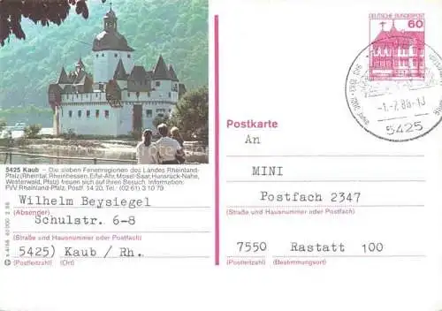 AK / Ansichtskarte Kaub Caub Rhein Burg