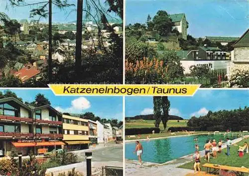 AK / Ansichtskarte Katzenelnbogen Teilansichten Schwimmbad