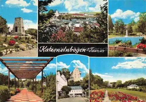 AK / Ansichtskarte Katzenelnbogen Turm Panorama Schwimmbad Park Gondelteich