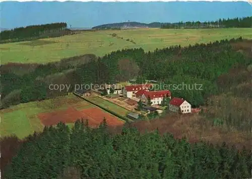 AK / Ansichtskarte Rehe Westerwald Rheinland-Pfalz Christl Erholungsheim Westerwald Stiftung Fliegeraufnahme