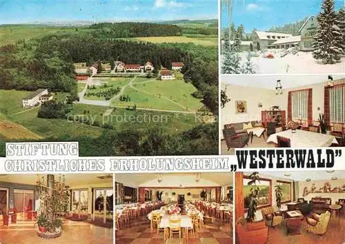 AK / Ansichtskarte Rehe Westerwald Rheinland-Pfalz Christl Erholungsheim Westerwald Stiftung Gastraeume