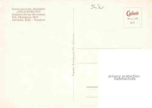 AK / Ansichtskarte Montabaur Westerwald Ruine Panorama Autobahn Raststaette Heiligenroth