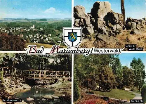 AK / Ansichtskarte Bad Marienberg Panorama Grosser Wolfstein Nisterpartie Kurpark