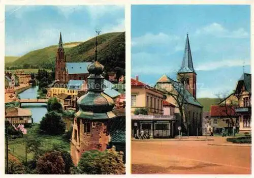 AK / Ansichtskarte Gemuend Eifel Teilansicht mit Pfarrkirche Bahnhofstrasse
