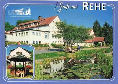 AK / Ansichtskarte Rehe Westerwald Rheinland-Pfalz Stiftung Christliches Erholungsheim Westerwald
 Seerosenteich Pavillon