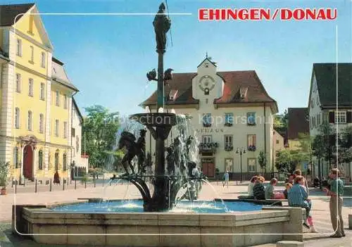 AK / Ansichtskarte Ehingen Donau Marktbrunnen Rathaus