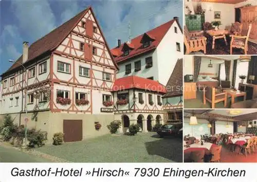 AK / Ansichtskarte Kirchen Ehingen Gasthaus zum Hirsch Gastraum Fremdenzimmer