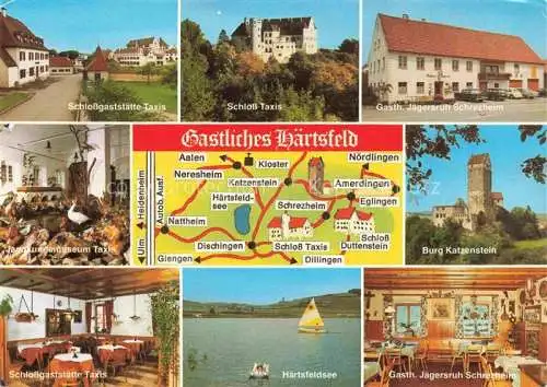 AK / Ansichtskarte Dischingen Heidenheim BW und Umgebung Schloss Taxis Gaststaetten Jagdkundemuseum Burg Katzenstein Haertsfeldsee