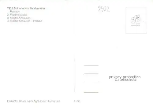 AK / Ansichtskarte Bolheim Rathaus Friedhofstrasse Kloster Anhausen Praelatur