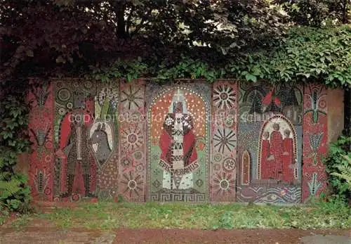 AK / Ansichtskarte Herbrechtingen Evangelisches Kindergaertnerinnenseminar Glasmosaik an der Klostermauer