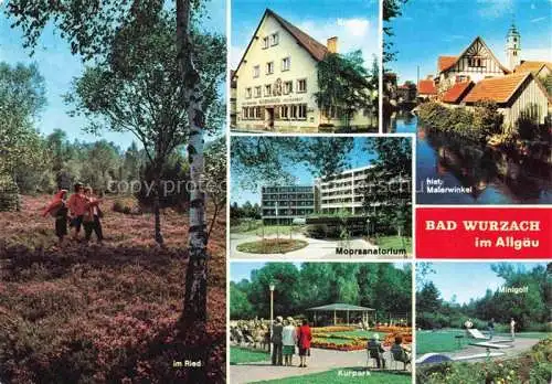 AK / Ansichtskarte Bad Wurzach Ravensburg BW Im Ried Kurhaus Restaurant Moorsanatroium Historischer Malerwinkel Kurpark Minigolf
