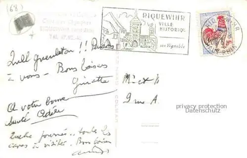 AK / Ansichtskarte Riquewihr_Ribeauville_68_Haut_Rhin Restaurant Ecurie Cour des Cigognes 