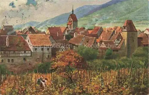 AK / Ansichtskarte Reichenweier_Reichenweiher_68_Haut Rhin Ortsansicht 