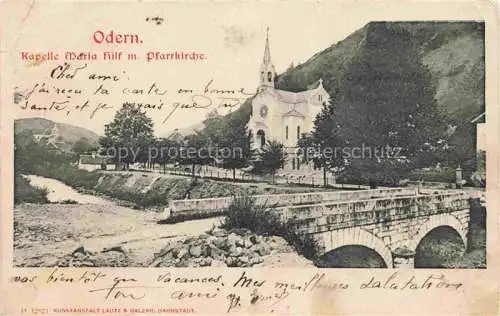 AK / Ansichtskarte Odern_Oderen_Thann_68_Haut_Rhin Kapelle Maria Hilf mit Pfarrkirche 