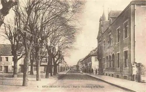 AK / Ansichtskarte Neuf Brisach_Neu Breisach_68_Haut Rhin Rue de Strasbourg et la Poste 