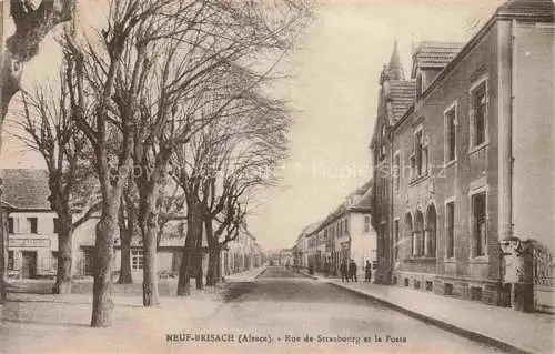 AK / Ansichtskarte Neuf Brisach_Neu Breisach_68_Haut Rhin Rue de Strasbourg et la Poste 