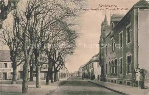 AK / Ansichtskarte Neuf Brisach_Neu Breisach_68_Haut Rhin Strassburger Strasse mit Kaiserl Postamt 