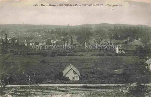 AK / Ansichtskarte Seppois le Bas_Niedersept_Altkirch_68_Haut Rhin et Seppois le Haut Vue generale 
