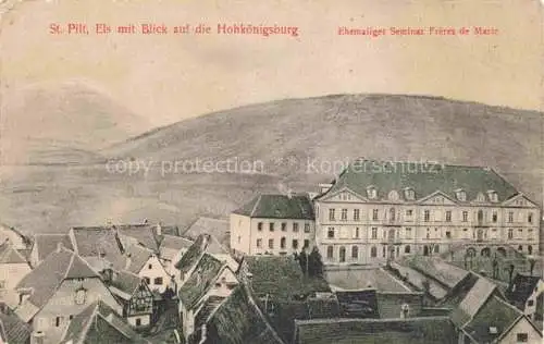 AK / Ansichtskarte St_Pilt_Saint_Pilt_Saint Hippolyte_68_Haut Rhin mit Hohkoenigsburg Ehem Seminar Freres de Marie 