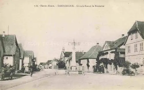 AK / Ansichtskarte DANNEMARIE__Dammerkirch_Alsace_68_Haut Rhin Grande Rue et la Fontaine 